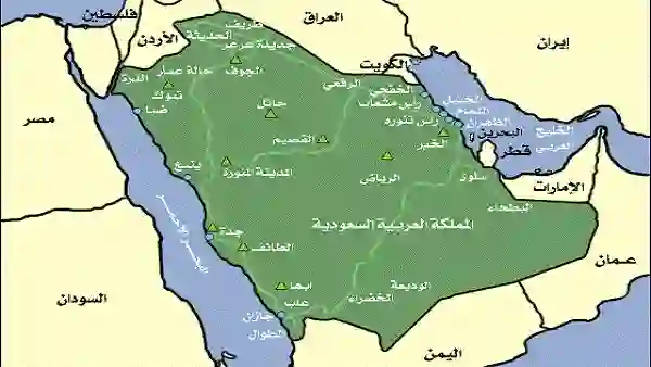 خريطة السعودية 